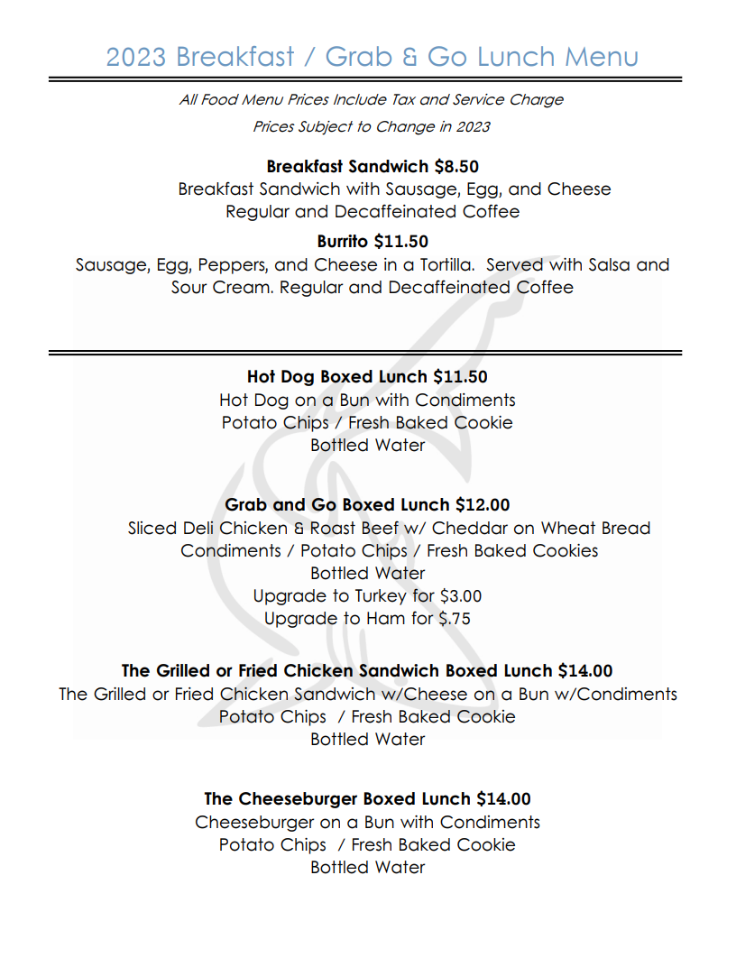 Golf Outing Food & Beverage Options Tiburon Golf Club